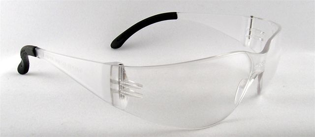 Safety Glasses, Body Armor 1300 Series, Clear Frame, Clear Lens - Latex, Supported